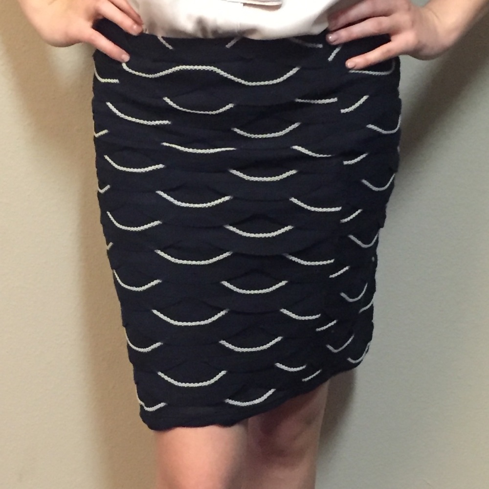 Max Studio Skirt With Layered Scallop Detailing